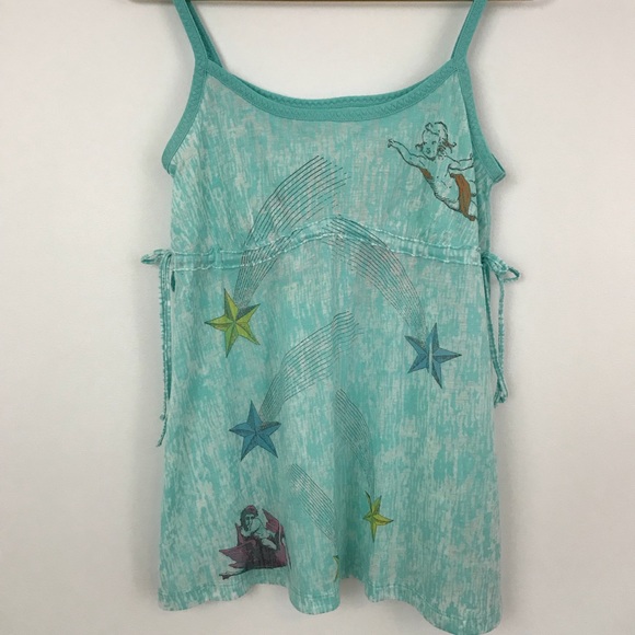 Moon and Stars Turquoise Side Tie Tank - Picture 1 of 8
